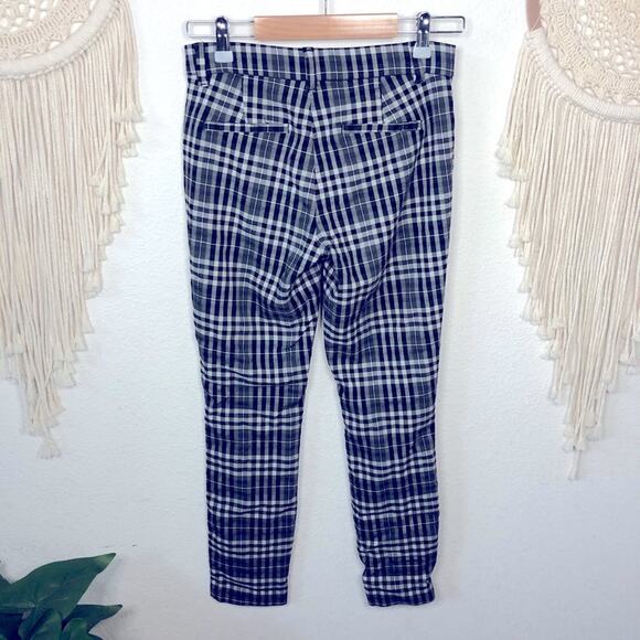 Gap black and white plaid signature skinny ankle pants size 0 - Picture 3 of 6